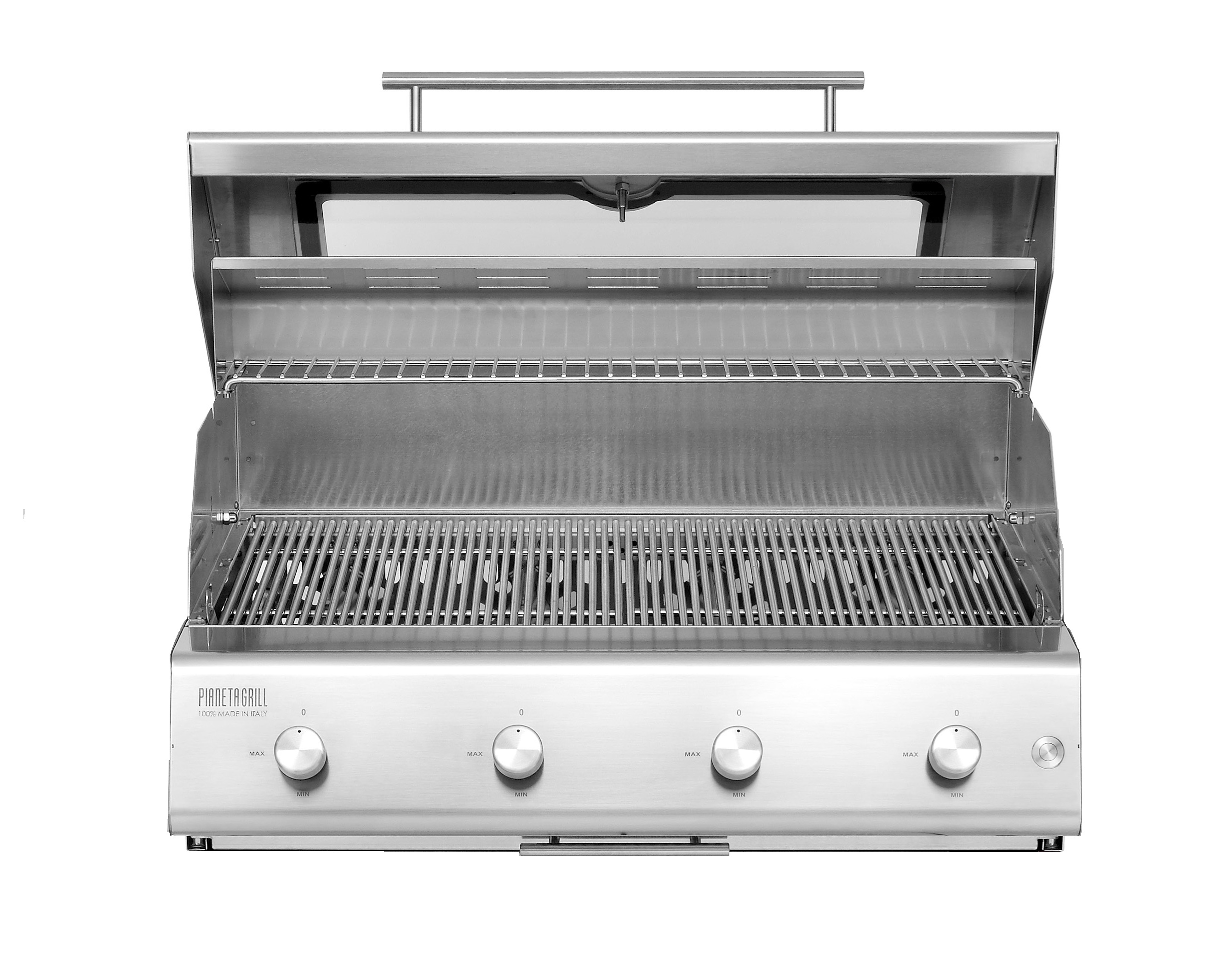Fry Top 750 Basic countertop gas barbecue with 4 burners round grill